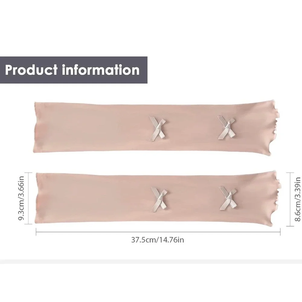 Nude Sheer Arm Warmers with Satin Bows Coquette Balletcore Mesh Sleeves